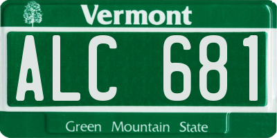VT license plate ALC681