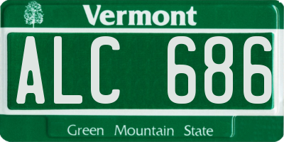 VT license plate ALC686