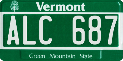VT license plate ALC687