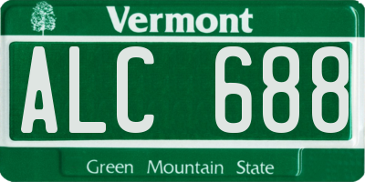 VT license plate ALC688