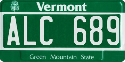 VT license plate ALC689