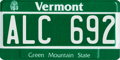 VT license plate ALC692
