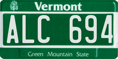 VT license plate ALC694