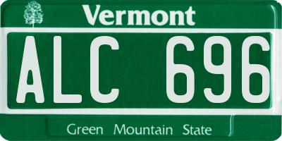 VT license plate ALC696