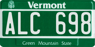 VT license plate ALC698