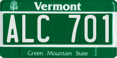 VT license plate ALC701
