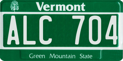 VT license plate ALC704