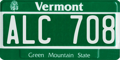 VT license plate ALC708