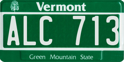 VT license plate ALC713