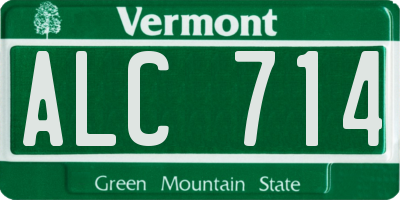 VT license plate ALC714