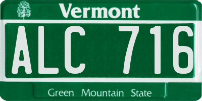 VT license plate ALC716