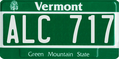 VT license plate ALC717