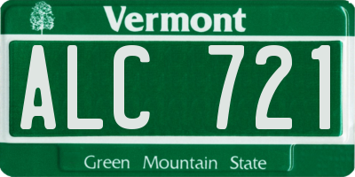 VT license plate ALC721