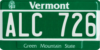 VT license plate ALC726