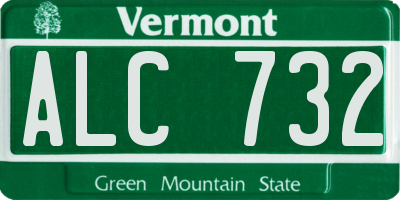 VT license plate ALC732