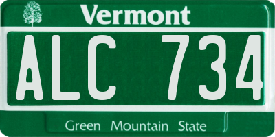 VT license plate ALC734