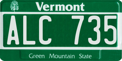 VT license plate ALC735