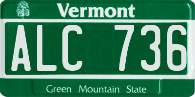 VT license plate ALC736