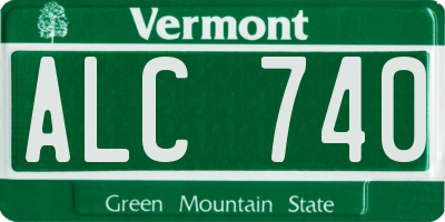VT license plate ALC740