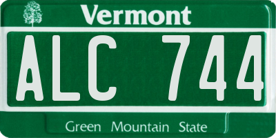VT license plate ALC744