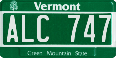VT license plate ALC747
