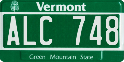 VT license plate ALC748
