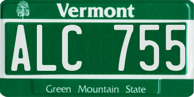 VT license plate ALC755
