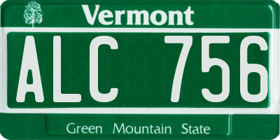 VT license plate ALC756