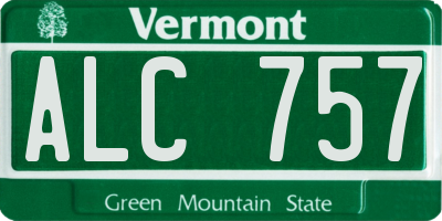 VT license plate ALC757