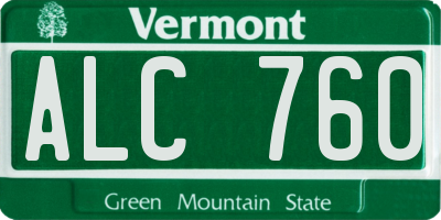VT license plate ALC760