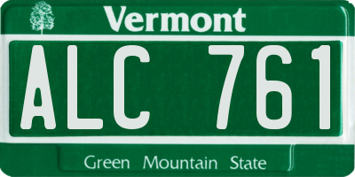 VT license plate ALC761