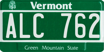 VT license plate ALC762