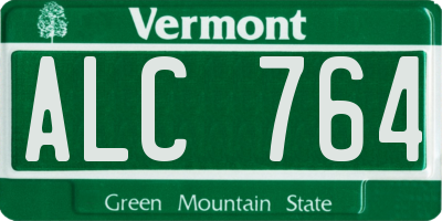 VT license plate ALC764