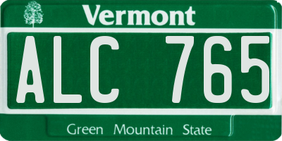 VT license plate ALC765