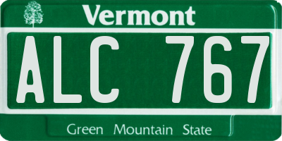 VT license plate ALC767