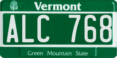 VT license plate ALC768