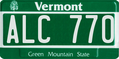 VT license plate ALC770