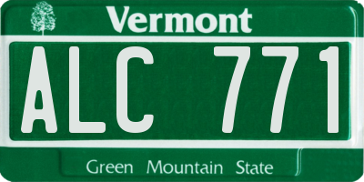 VT license plate ALC771
