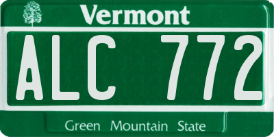 VT license plate ALC772