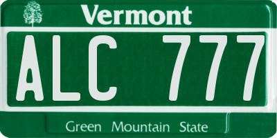 VT license plate ALC777