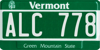 VT license plate ALC778