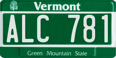 VT license plate ALC781