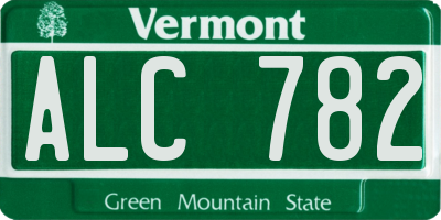 VT license plate ALC782