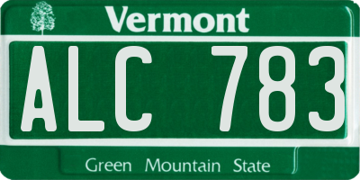VT license plate ALC783