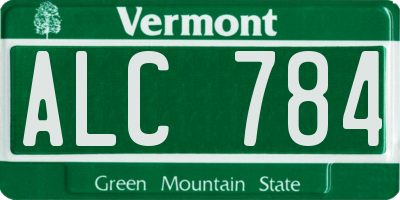VT license plate ALC784