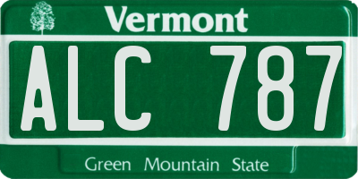 VT license plate ALC787