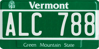 VT license plate ALC788