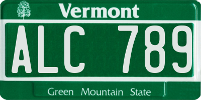 VT license plate ALC789