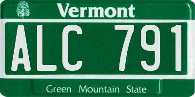 VT license plate ALC791
