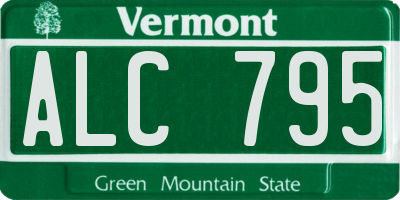 VT license plate ALC795
